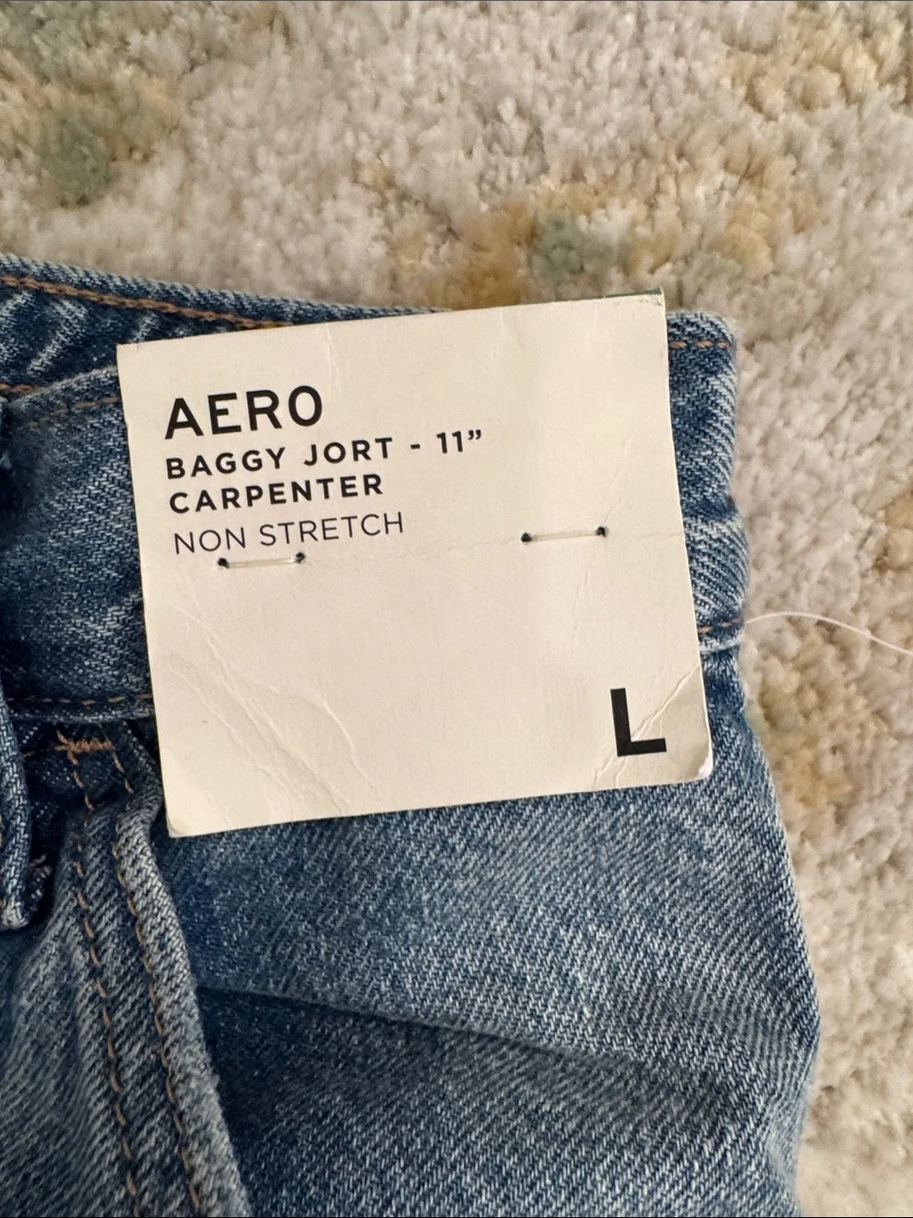Aeropostale Denim Cutoff Baggy Jorts - Blue